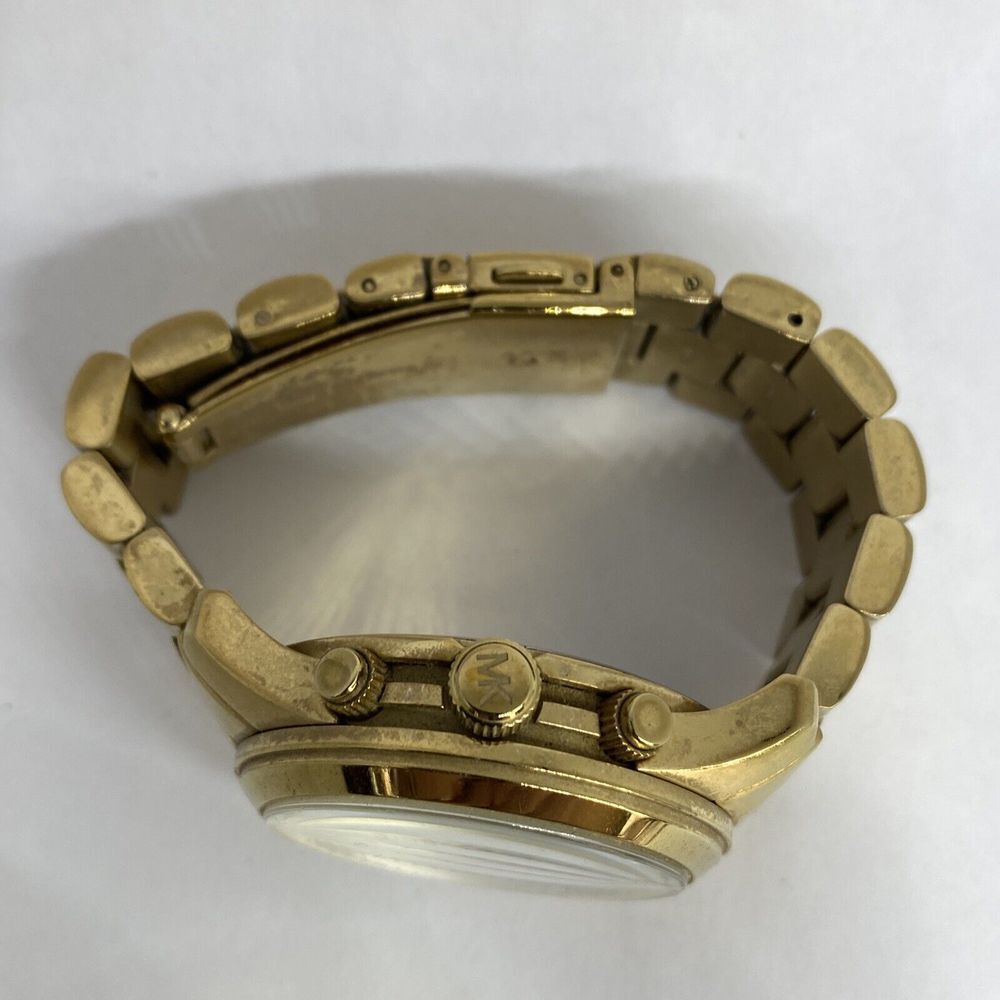 Michael Kors MK5055 Unisex Gold Stainless Steal Analog Dial Quartz Watch GE445 - Picture 8 of 12